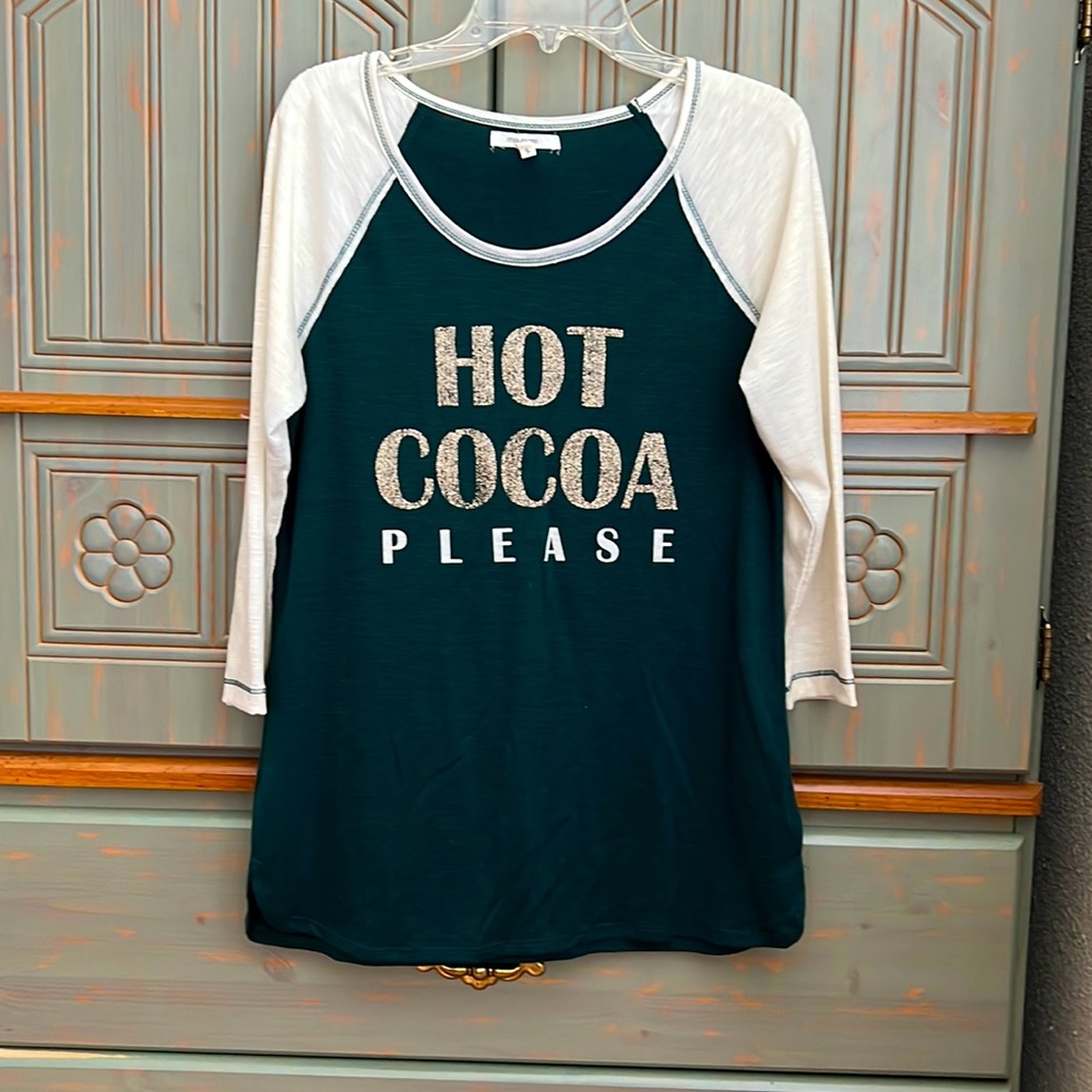 Hot Chocolate Please 3/4 Sleeve Top